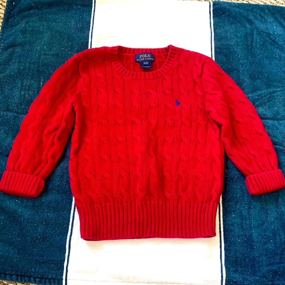 Polo cable sweater size 3t unisex
